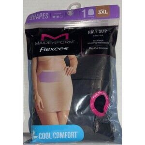 New In Pack ~Womens Black Maidenform Flexees Half Slip, Panty Size 3XL